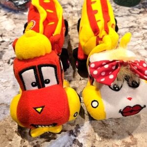 Shell Oil Company tanker trucks, "Shelly" & "Sheldon" Plush Toys